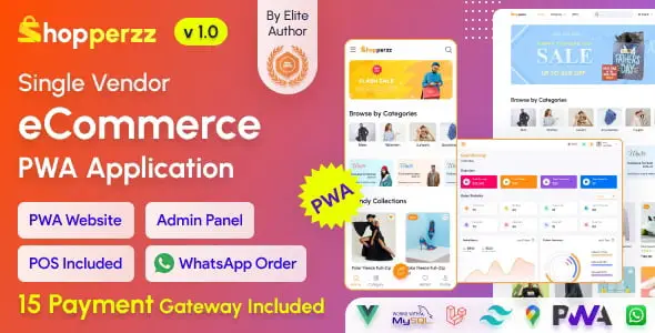 Shopperzz – PWA eCommerce CMS with POS & WhatsApp Ordering Inventory Management PHP Script