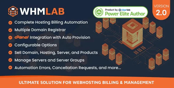 WHMLab – Ultimate Solution For WebHosting Billing And Management PHP