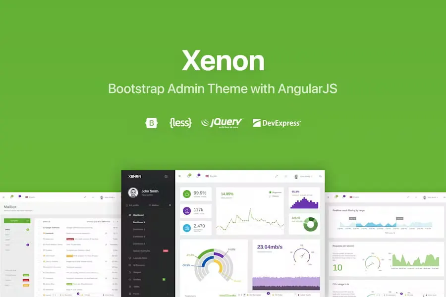 Xenon – Bootstrap Admin Template HTML Theme with AngularJS