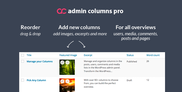 Admin Columns Pro + Addons Premium WordPress