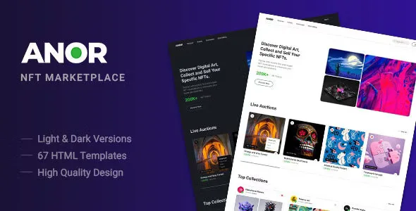 Anor – NFT Marketplace HTML Template