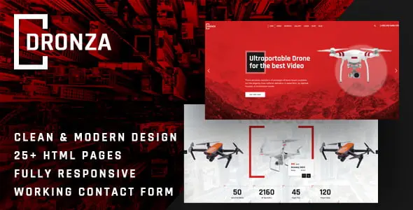 Dronza – Drone Aerial Photography HTML5 Template