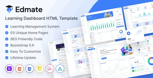 Edmate – Learning Dashboard HTML Template