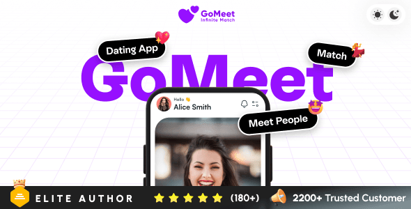 GoMeet – Complete Social Dating Mobile App Online Dating Match, Chat & Video Dating App