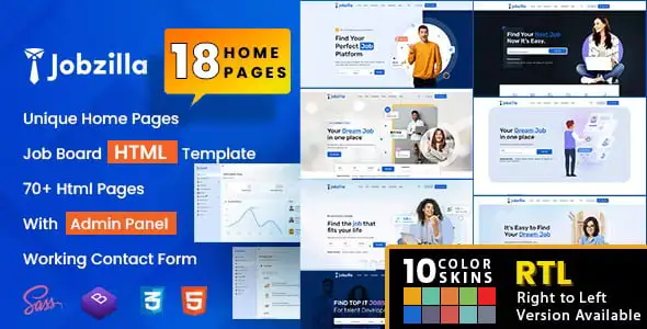 Jobzilla – Job Board HTML Template