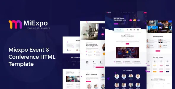 MiExpo – Event Conference HTML Template