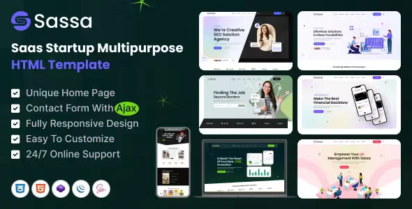 Sassa – Sass Startup Multipurpose HTML Template