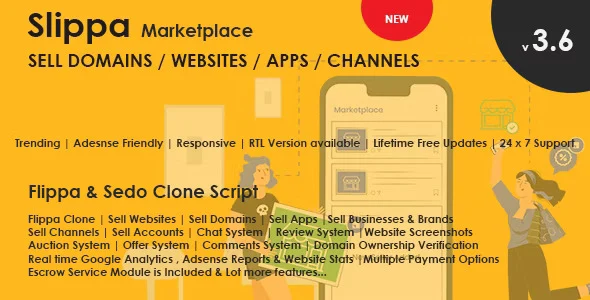 Slippa – Domains & Website Marketplace PHP Script