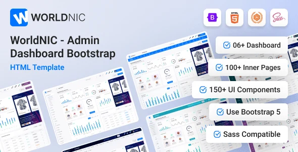 Worldnic – Bootstrap Admin Dashboard Template HTML