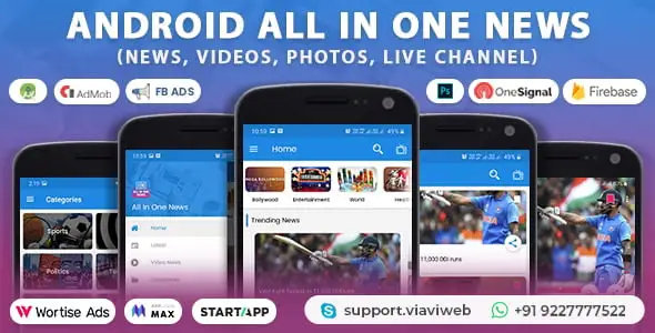 All In One News (News, Videos, Photos, Live Channel) App  ADMIN PHP Script