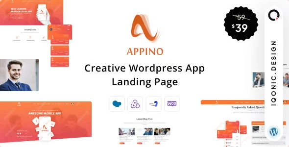 Appino – Creative WordPress Theme App Landing Page