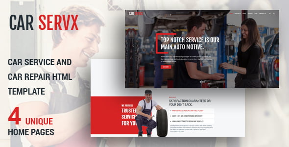 Carservx – Car Service and Car Repair Template HTML