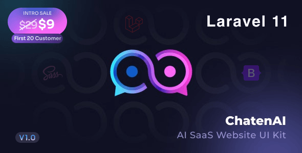 ChatenAi – Laravel 11 – AI SaaS Website + Dashboard UI Kit