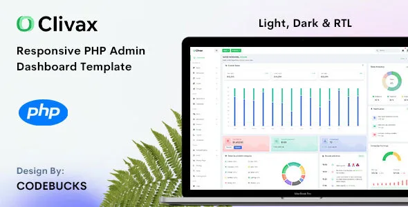 Clivax – PHP Admin & Dashboard Template