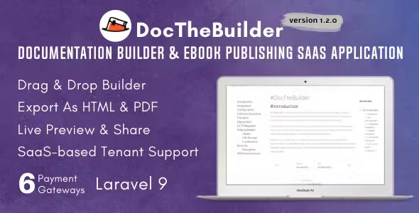 DocTheBuilder – Documentation Builder & eBook Publishing SaaS Application