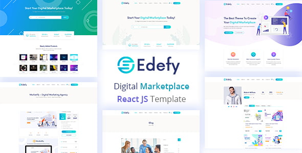 Edefy – React Js Digital Marketplace Template