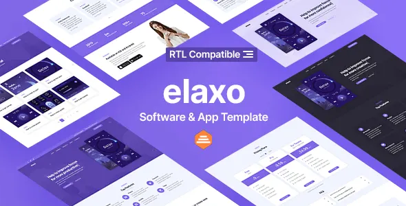 Elaxo – App and Software Website Template HTML + RTL