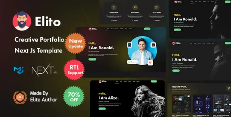 Elito – Creative Portfolio Nextjs Template