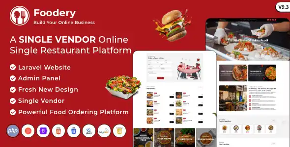 Foodefy – Single Restaurant Online Food Ordering Laravel Website Platform PHP Script