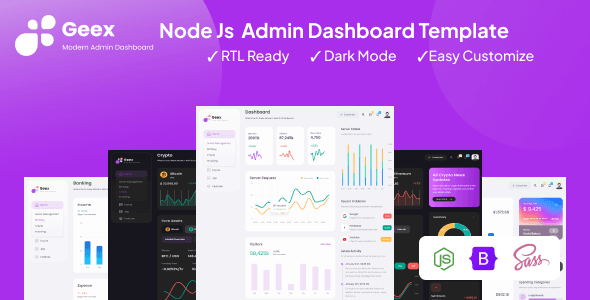 Geex – NodeJs Responsive Admin & Dashboard Template