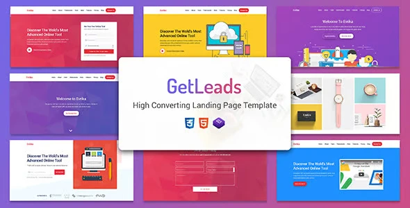 GetLeads – Marketing HTML Landing Page Template