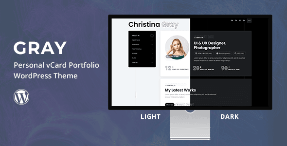 Gray – Personal Portfolio WordPress Theme