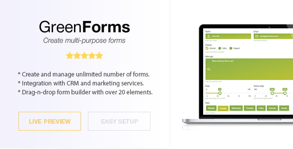 Green Forms – Standalone Form Builder PHP Script