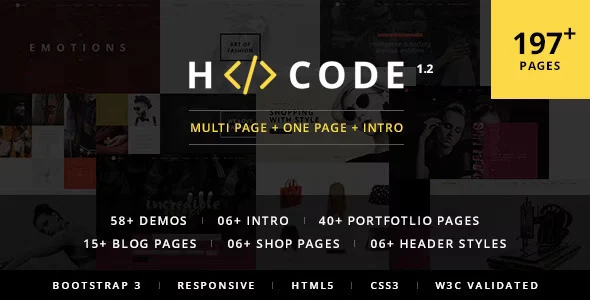 H-Code – Multipurpose OnePage & Multi Page Template HTML