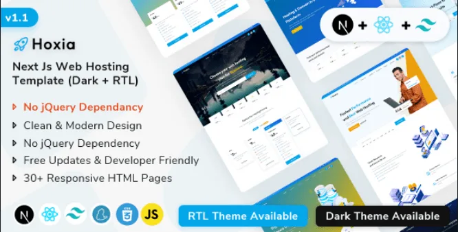 Hoxia – React Next.js Web Hosting & Web Domain Template