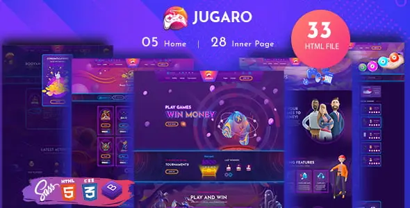 Jugaro – eSports and Gaming HTML Template