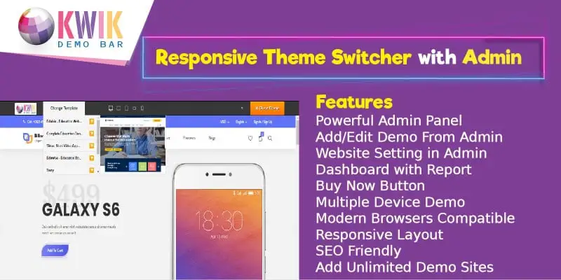 Kwik Demo Bar – Responsive PHP Script Theme Switcher