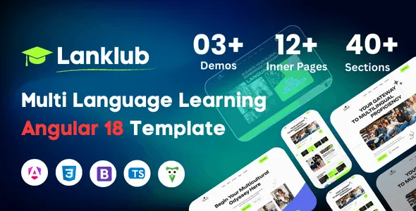 Lanklub – Multi Language Learning Angular 18 Template