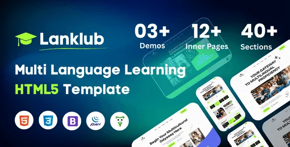 Lanklub – Multi Language Learning HTML Template