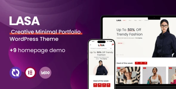 Lasa – Creative Minimal WooCommerce WordPress Theme