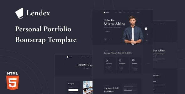 Lendex – Personal Portfolio Bootstrap 5 Template HTML