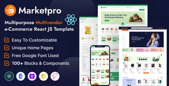 MarketPro – eCommerce Multivendor React JS Template Multipurpose