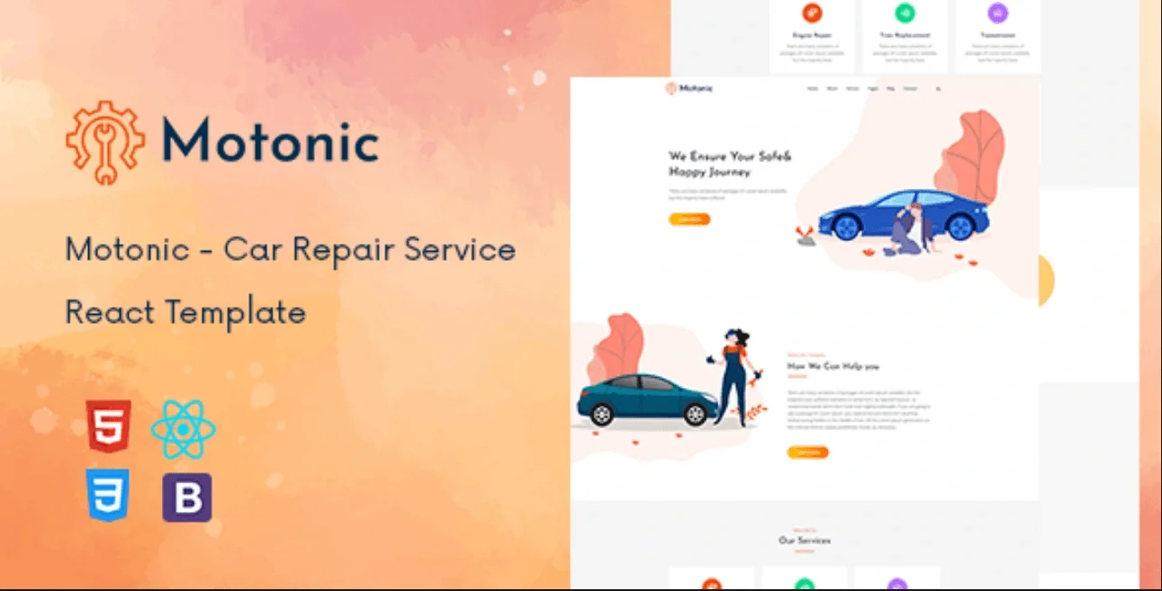 Motonic – Car Repair Service React Template