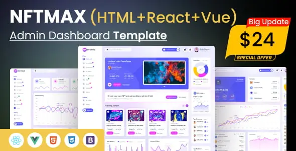 NFTMAX – Bootstrap 5 Admin Templates HTML