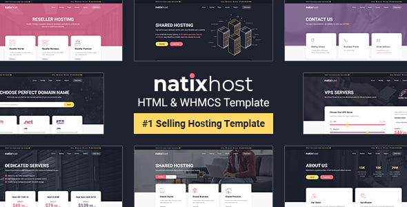 NatixHost – WHMCS & Hosting HTML Template