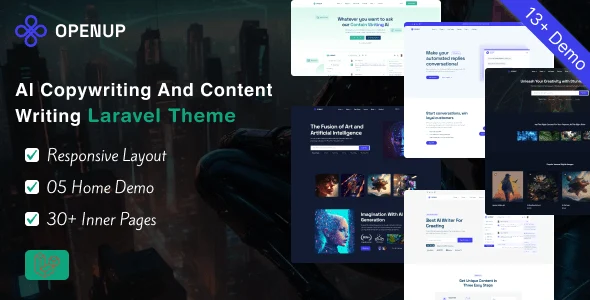 Openup – AI Writer and AI Application Laravel 11 Template