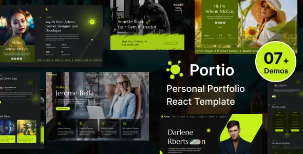 Portio – Personal Portfolio Resume React Template