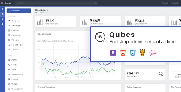 Qubis – Multipurpose Bootstrap Admin Template HTML