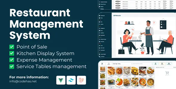 Restaurant POS – Restaurant management system with kitchen display PHP Script