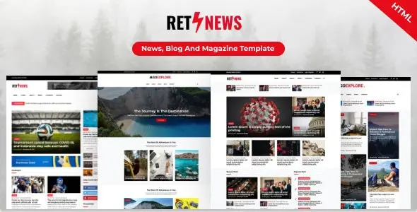 Retnews – News, Blog & Magazine Template HTML5