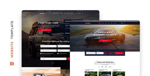 Rotors – Car Rental Website Template HTML