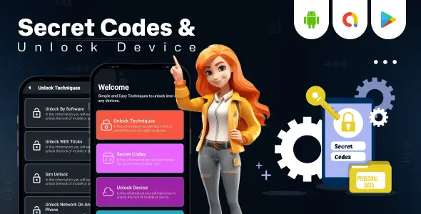 Secret Codes and Unlock Device – App Source Code