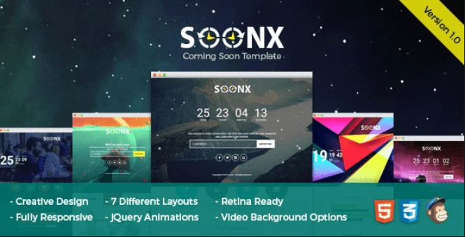 SoonX – Coming Soon Template HTML