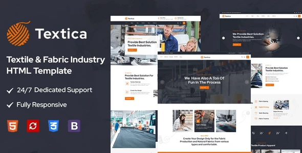 Textica – Textile & Fabric Industry HTML Template