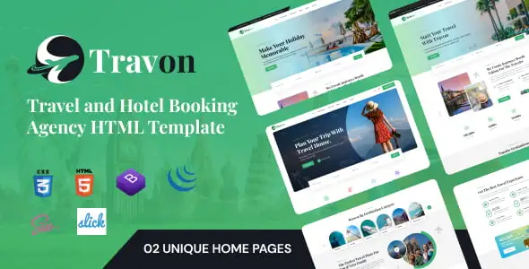 Travon – Tour and Hotel Booking HTML Template