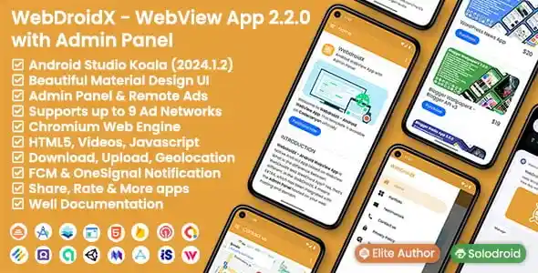 WebDroidX – Android WebView App with Admin Panel